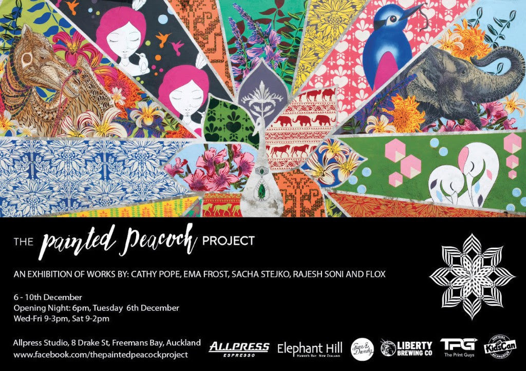 The Painted Peacock Project - Exhibition // Auckland NZ 6-10 Dec